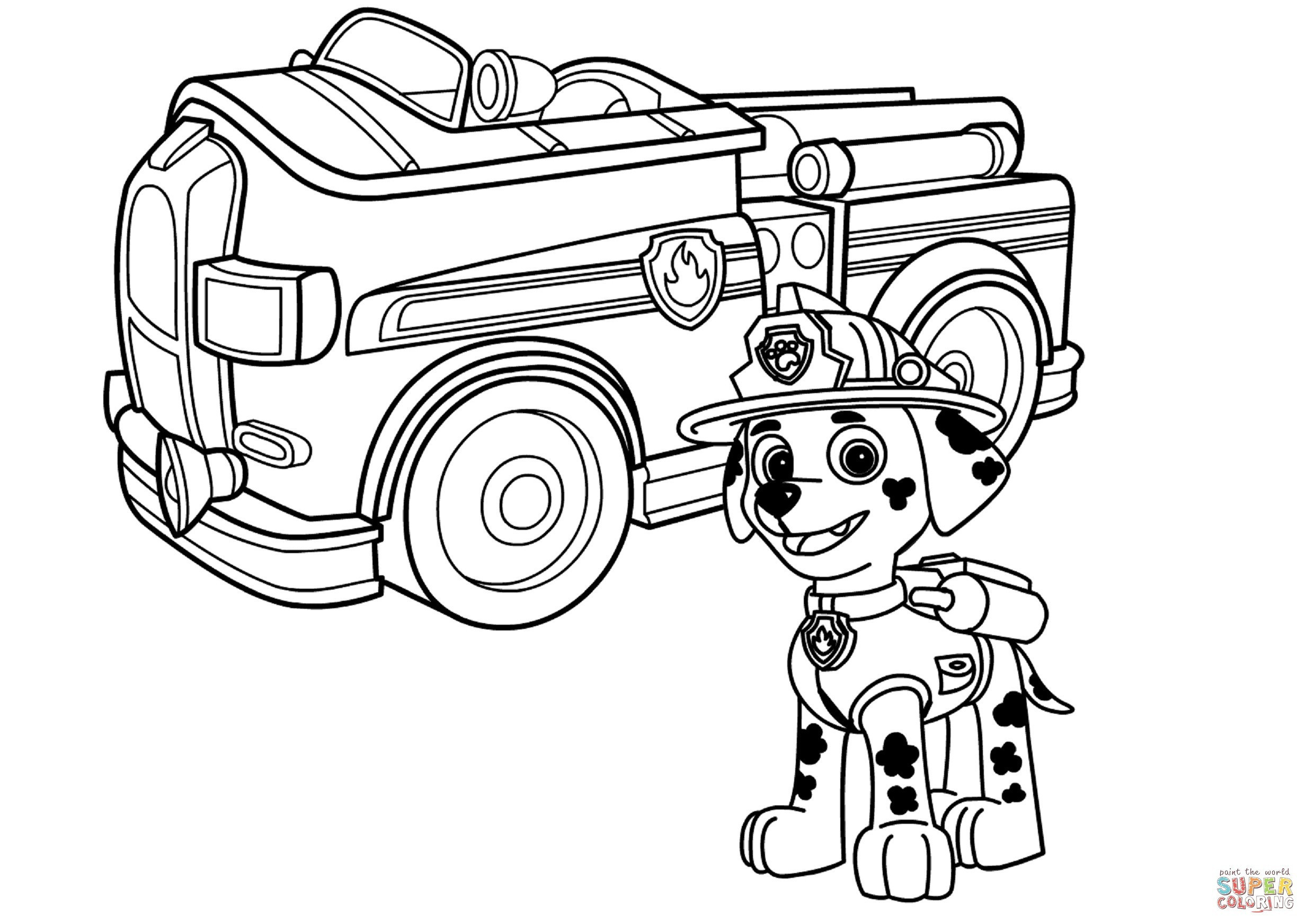 Paw Patrol Marshall Ausmalbilder
 90 Genial Paw Patrol Ausmalbilder Tracker Bilder