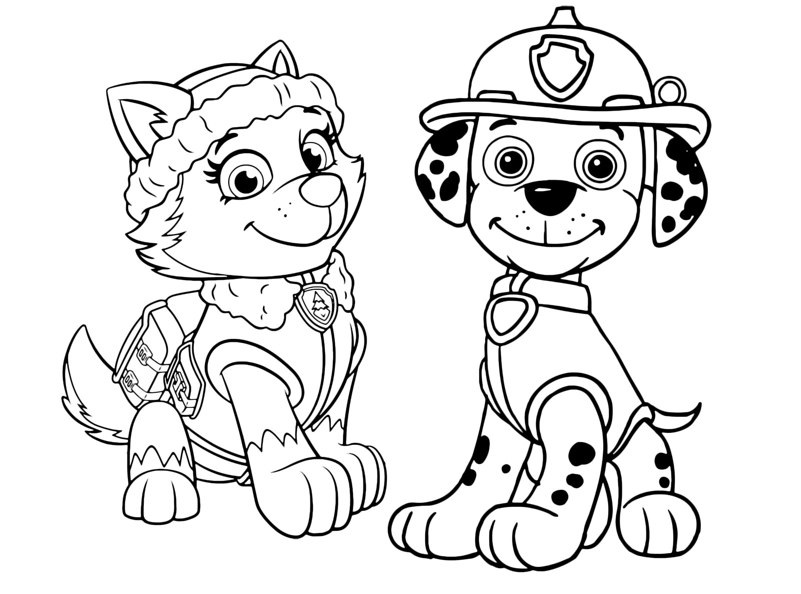 Paw Patrol Marshall Ausmalbilder
 PAW Patrol Marshall ed Everest assieme