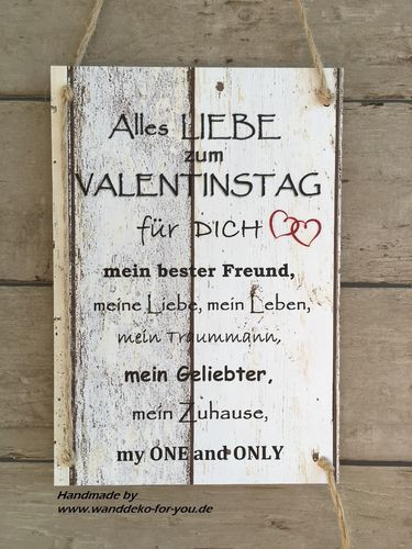 Personalisierte Geschenke Mann
 Valentinstag für IHN Vintage Spruchtextschild Sprüche