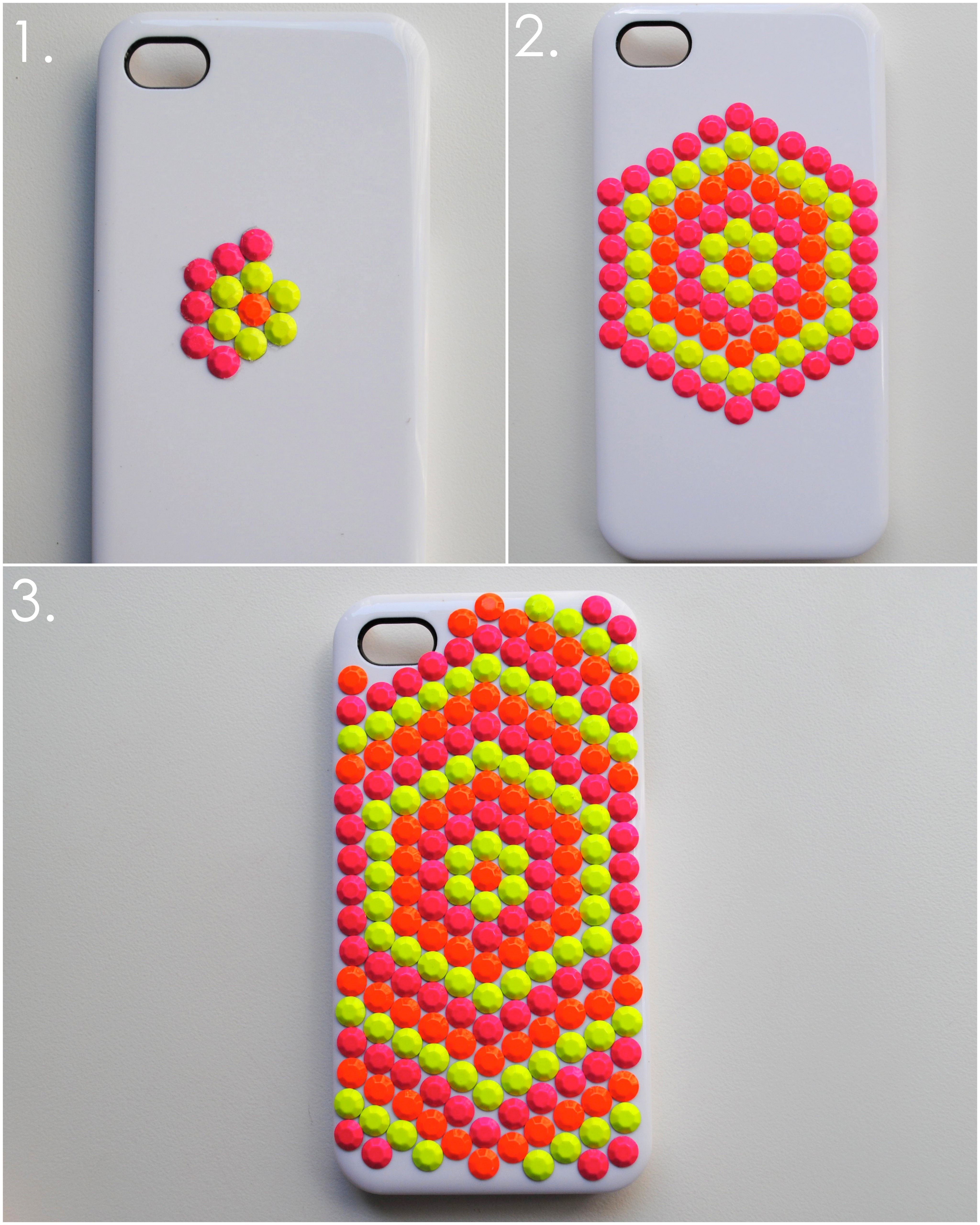 Phone Case Diy
 DIY Neon Studded Phone Case M&J Blog