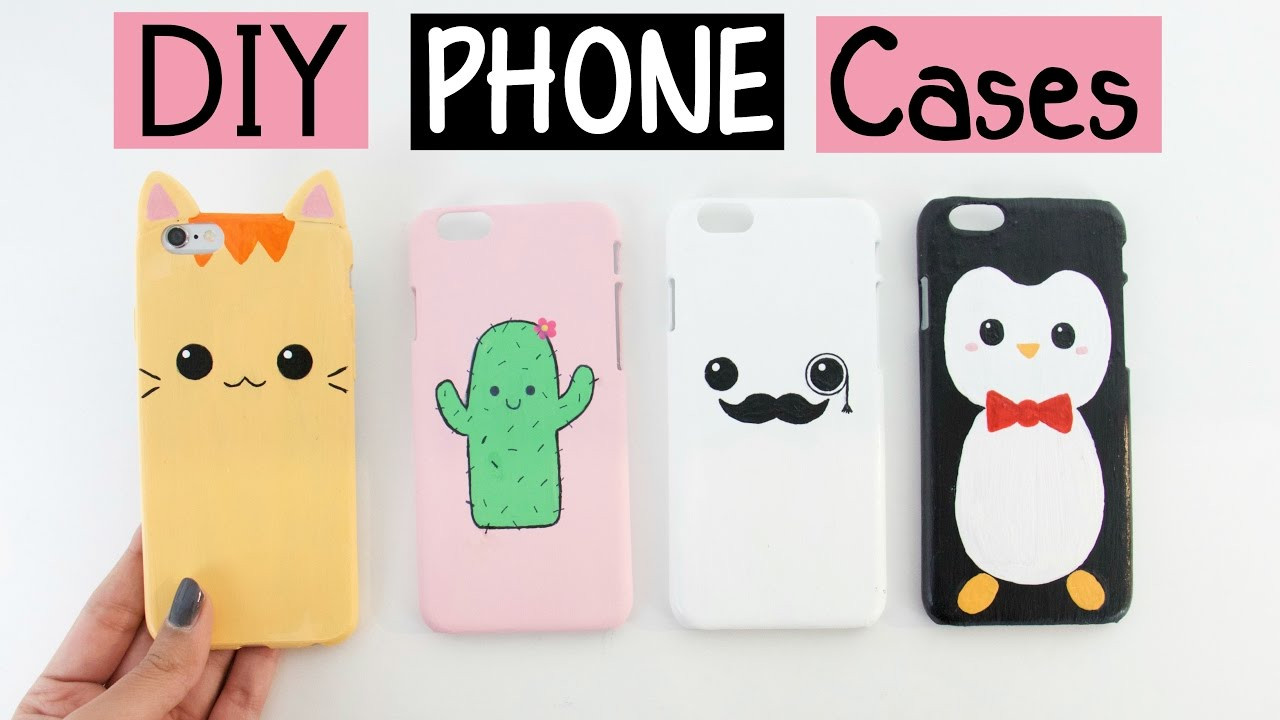 Phone Case Diy
 DIY PHONE CASES Four Cute & Easy Designs