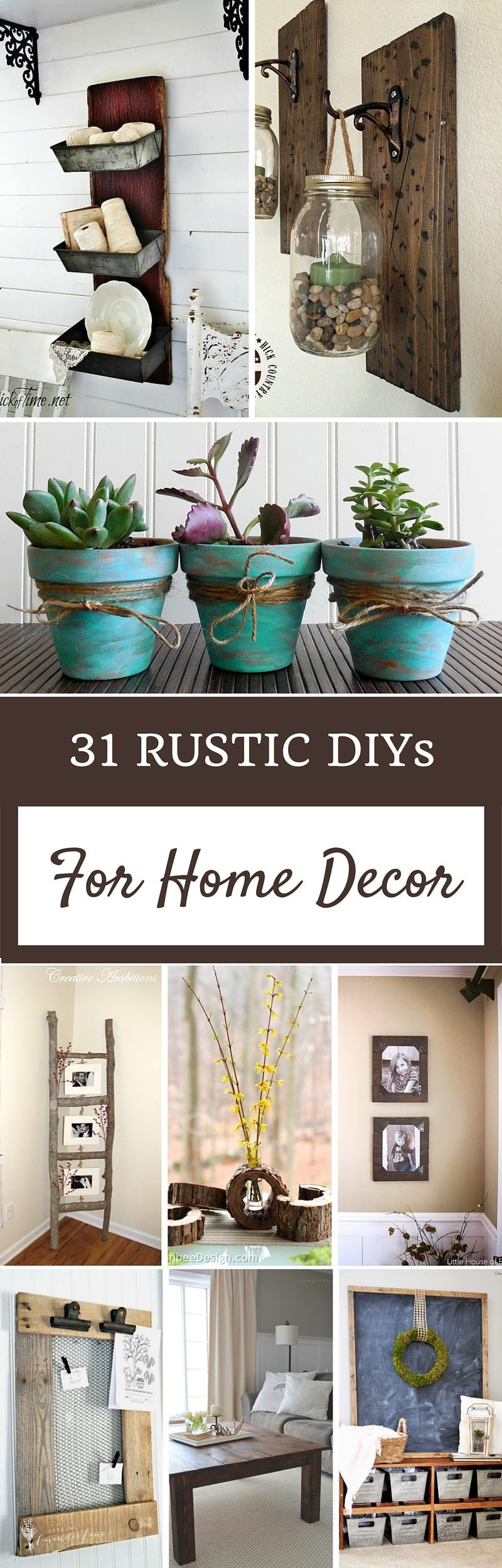 Pinterest Diy Home Decor
 Rustic Home Decor Ideas