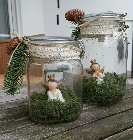 Pinterest Weihnachten Geschenke
 Weihnachten dekoration einmachglas engel