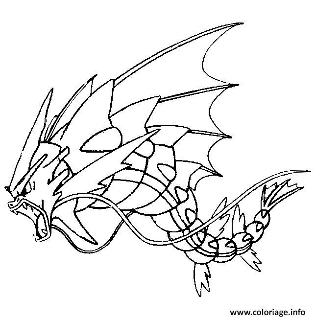 Pokemon Ausmalbilder Mega Entwicklung
 Coloriage Pokemon Mega Evolution Leviator 130 dessin