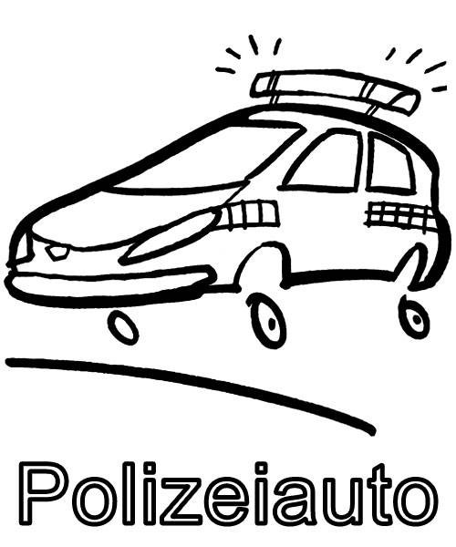 Polizeiauto Ausmalbilder
 Kostenlose Malvorlage Transportmittel Polizeiauto zum