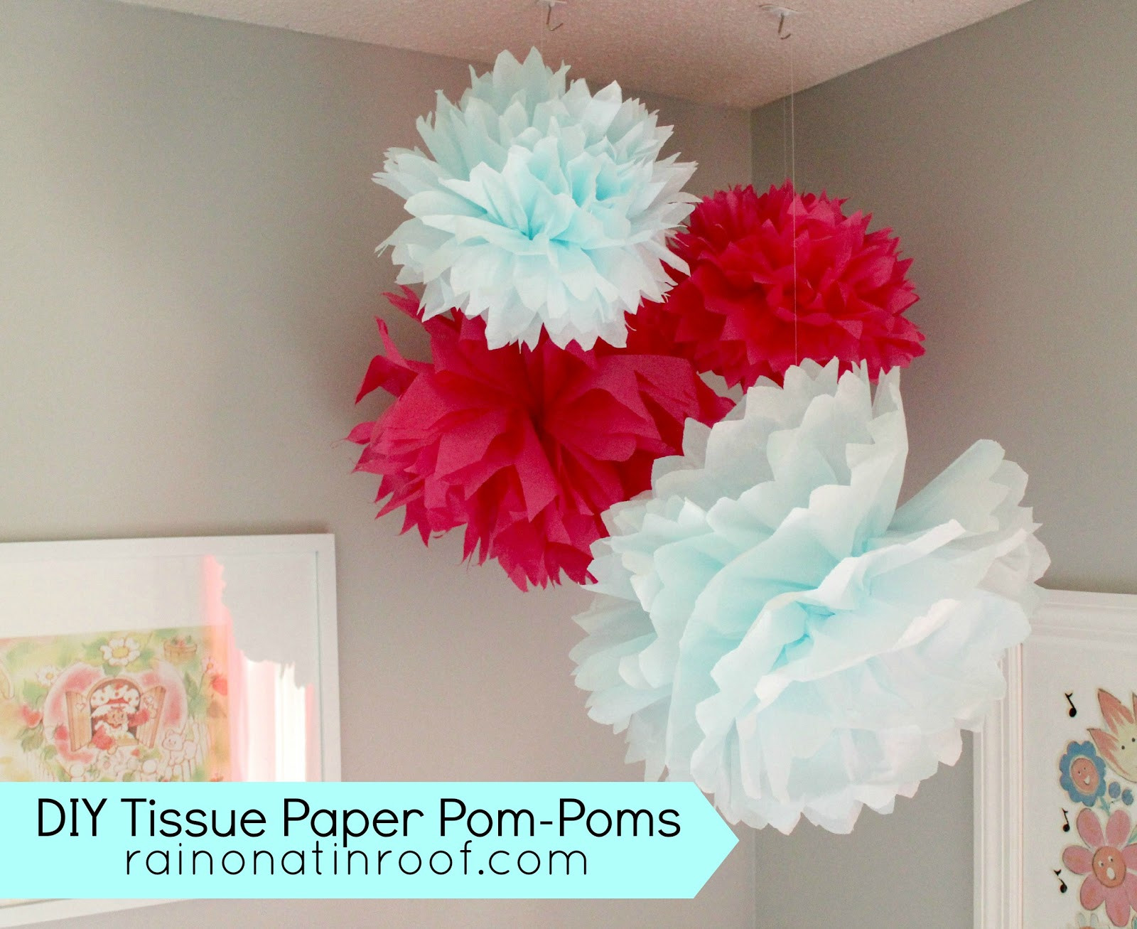 Pom Pom Diy
 DIY Tissue Paper Pom Poms Easy and Fun