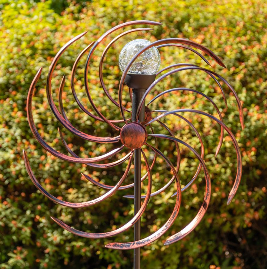 Primrose Garten
 213cm Windrad Windspiel "Holywell Wave" mit Solarleuchte