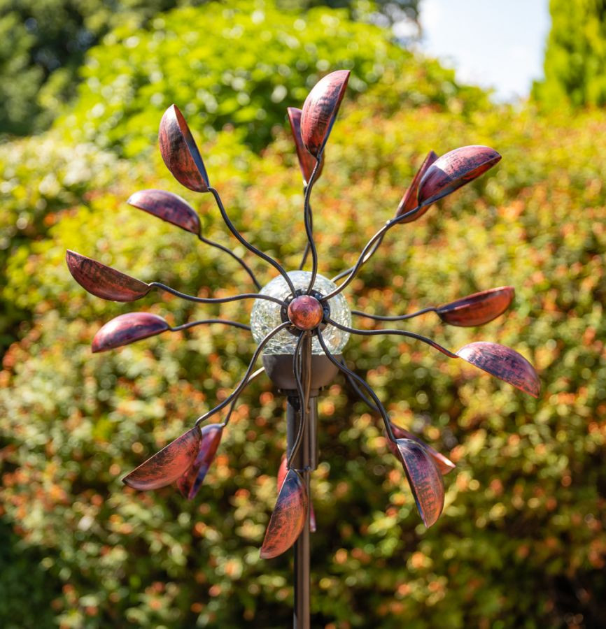 Primrose Garten
 130cm Windrad Windspiel "Burnham" mit Solarleuchte