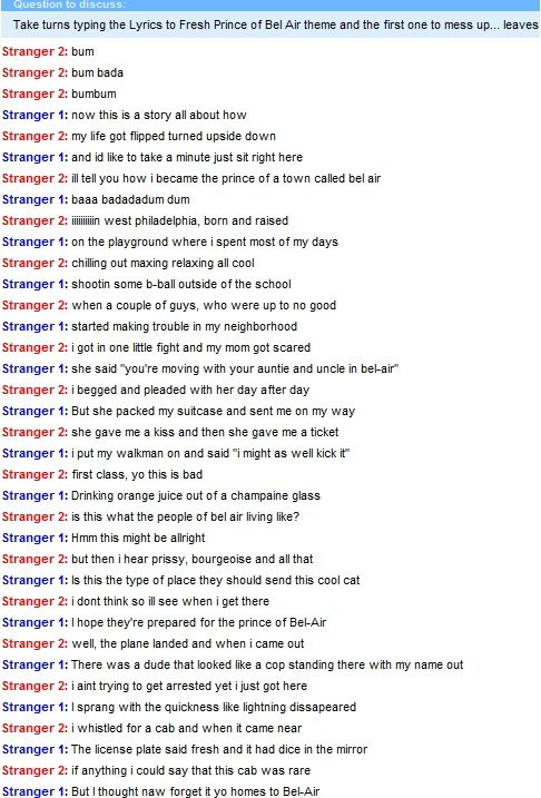 Prince Of Bel Air Lyrics
 Omegle has done it