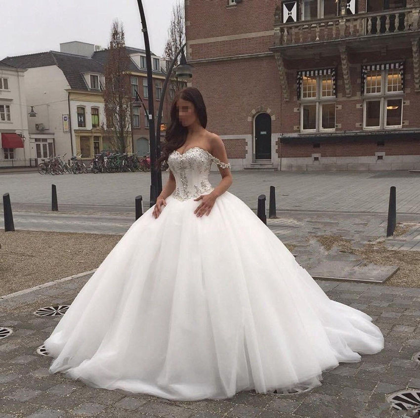 Prinzessin Hochzeitskleid
 Neu Spitze Prinzessin Brautkleider Weiß Hochzeitskleid