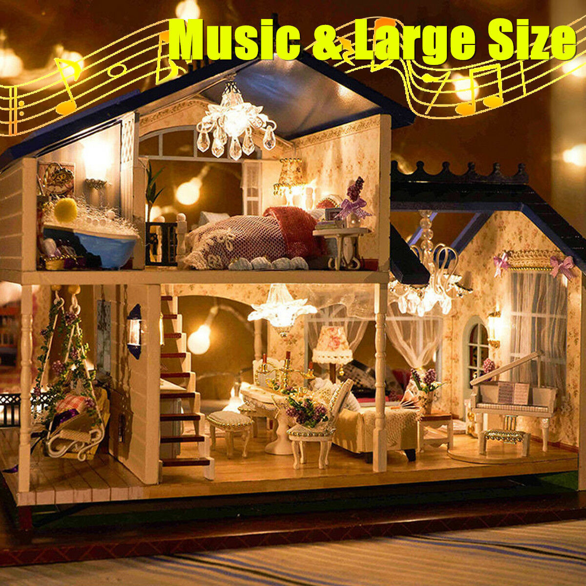 Puppenhaus Diy
 DIY LED MUSIK Puppenhaus Miniatur Holz Puppenstube