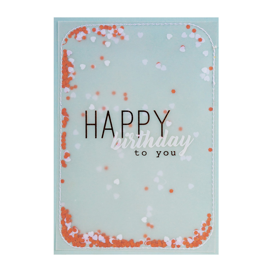 Räder Geschenke
 Konfettikarte "Happy Birthday to you" von Räder Design