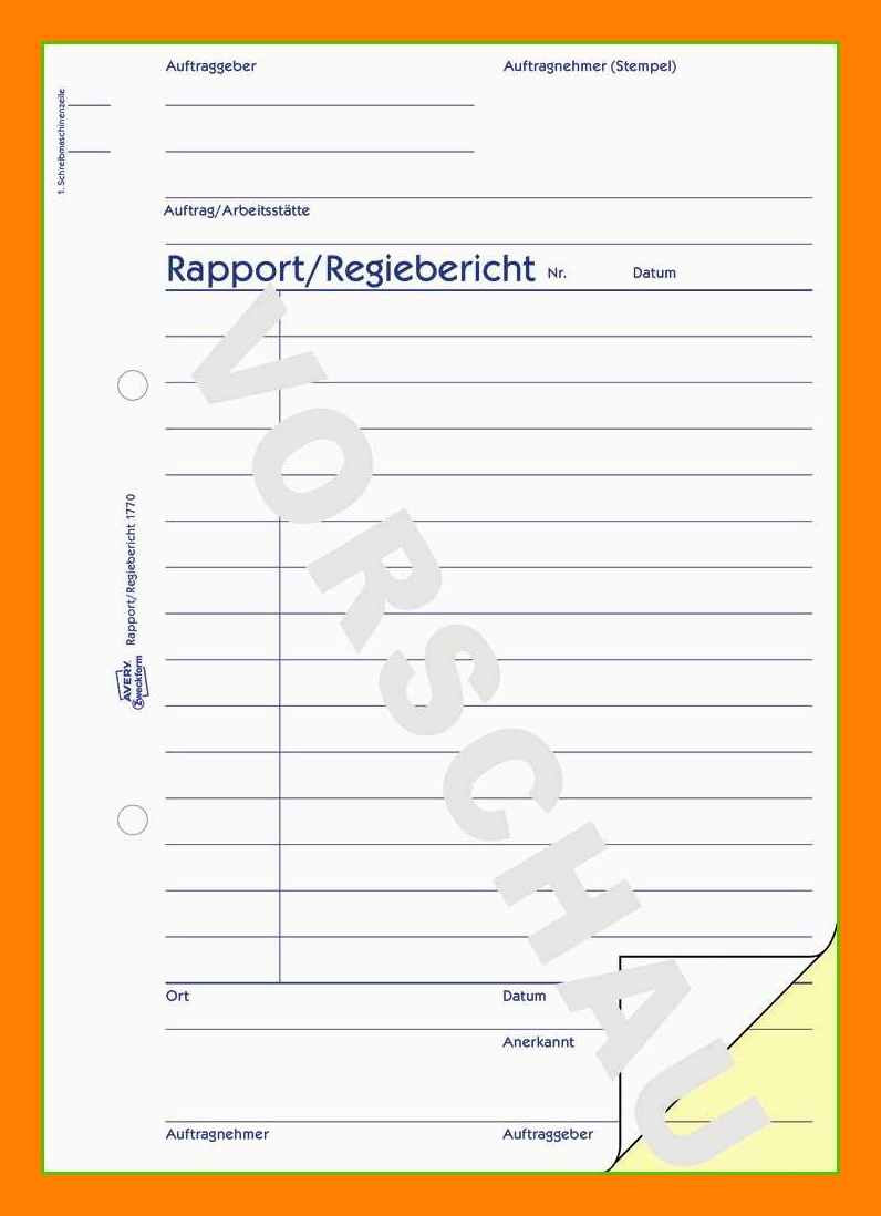 Rapportzettel Handwerk
 11 rapportzettel vorlage handwerk