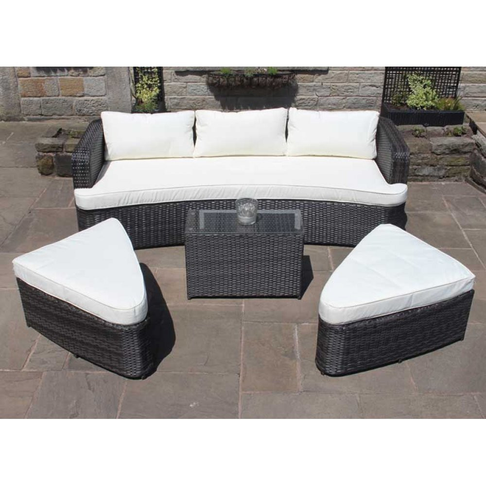 Rattan Lounge Set
 Rattan Lounge Set Sofa with Table & Ottomans Outdoor