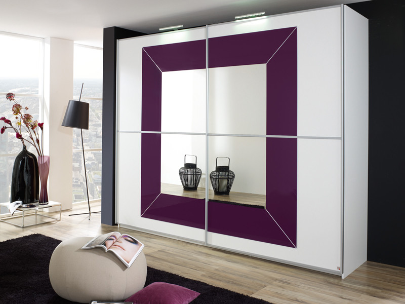 Rauch Kleiderschrank
 Kleiderschrank Focus Rauch weiss Spiegel brombeerglas