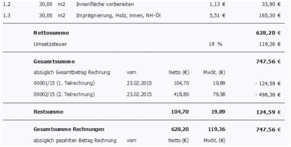 Rechnung Muster Handwerk
 Die Fabelhaften Abschlagsrechnung Muster Handwerk