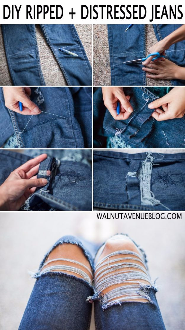 Ripped Jeans Diy
 36 Genius Ways To Transform Your Jeans DIY Projects for