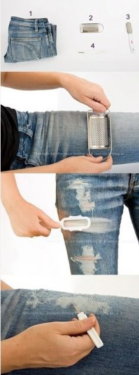 Ripped Jeans Diy
 52 DIY Ripped Jeans How to Make Natural Looking