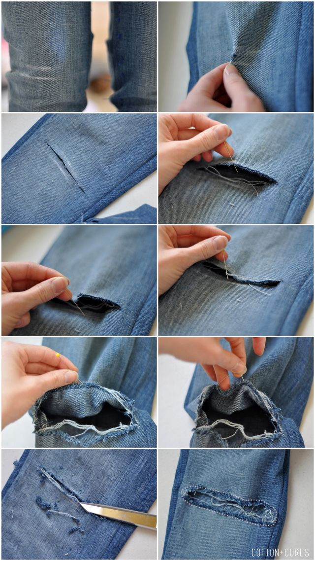 Ripped Jeans Diy
 C&C How to make holes in your jeans tutorial how to