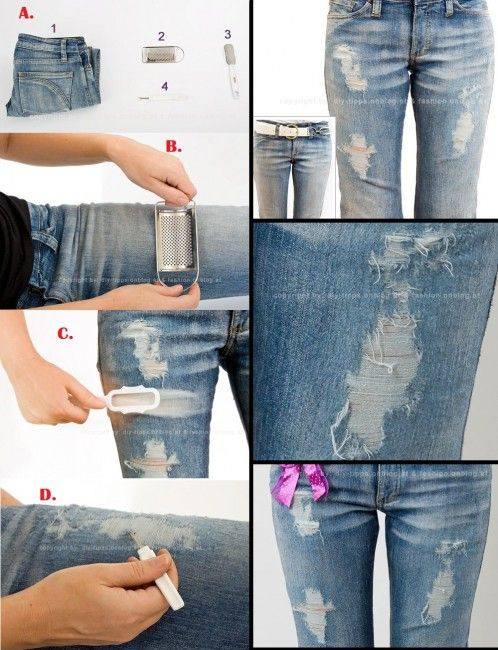 Ripped Jeans Diy
 diy ripped jeans Craft Ideas