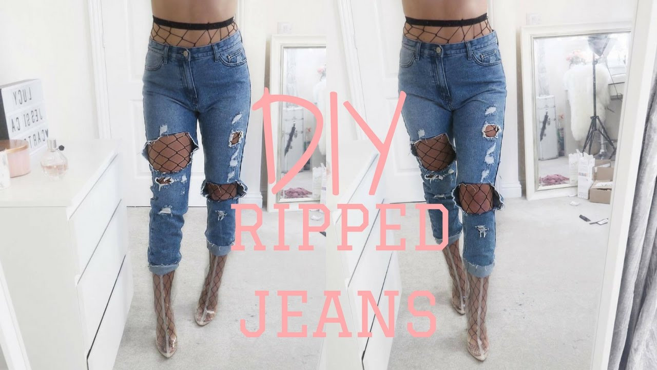 Ripped Jeans Diy
 DIY RIPPED JEANS DENIM