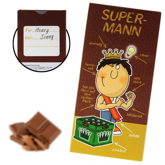 Romantische Geschenke Für Männer
 Super Mann Schokolade in 2019