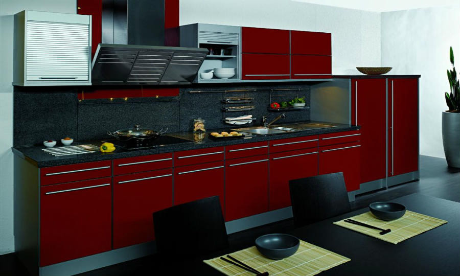 Rote Küche
 moderne rote Küche
