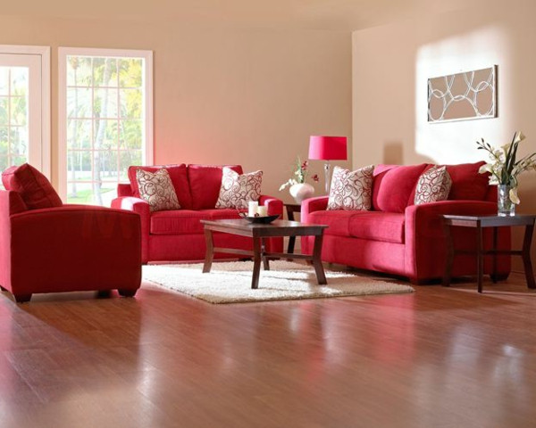 Rotes Sofa
 Einrichten mit Farben Rote Farbe Energie und