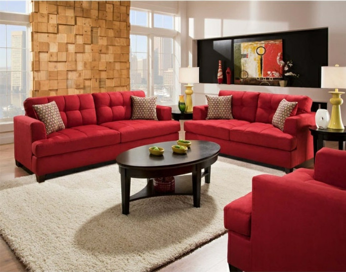Rotes Sofa
 Rotes Sofa ins Innendesign einbeziehen Inspirierende