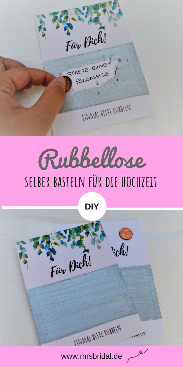 Rubbellose Hochzeit
 Rubbellose für Hochzeit selber machen mit Freebies