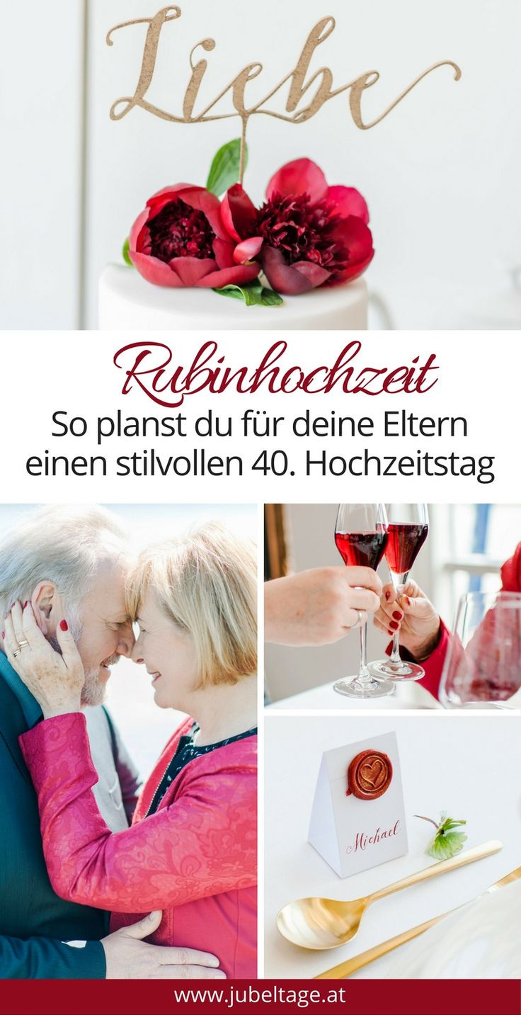 Rubinhochzeit Geschenke
 78 besten RUBINHOCHZEIT Deko Geschenke zum 40