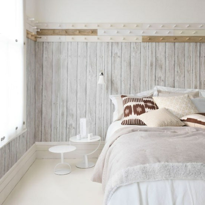 Schlafzimmer Tapete
 Tapete in Holzoptik 24 effektvolle Wandgestaltungsideen