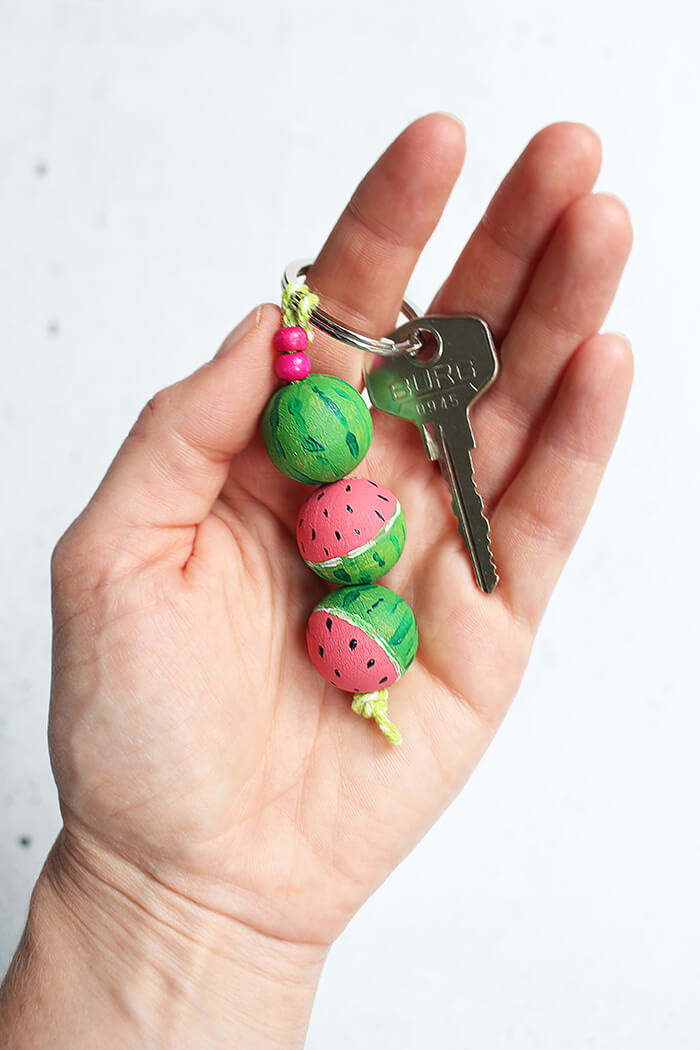 Schlüsselanhänger Diy
 DIY Schlüsselanhänger im Wassermelonenstyle basteln