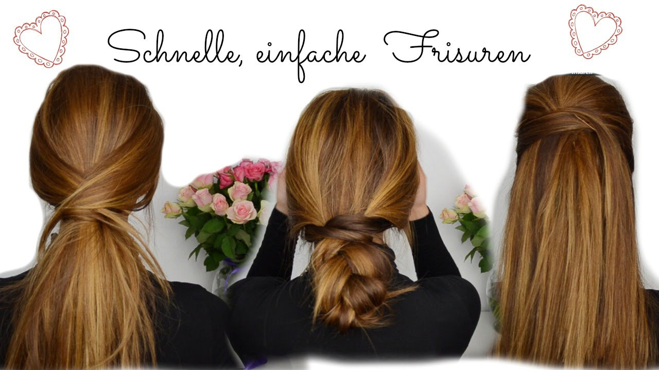 Schnelle Einfache Frisuren Für Lange Haare
 Einfache Schnelle Frisuren I Lange mittellange Haare