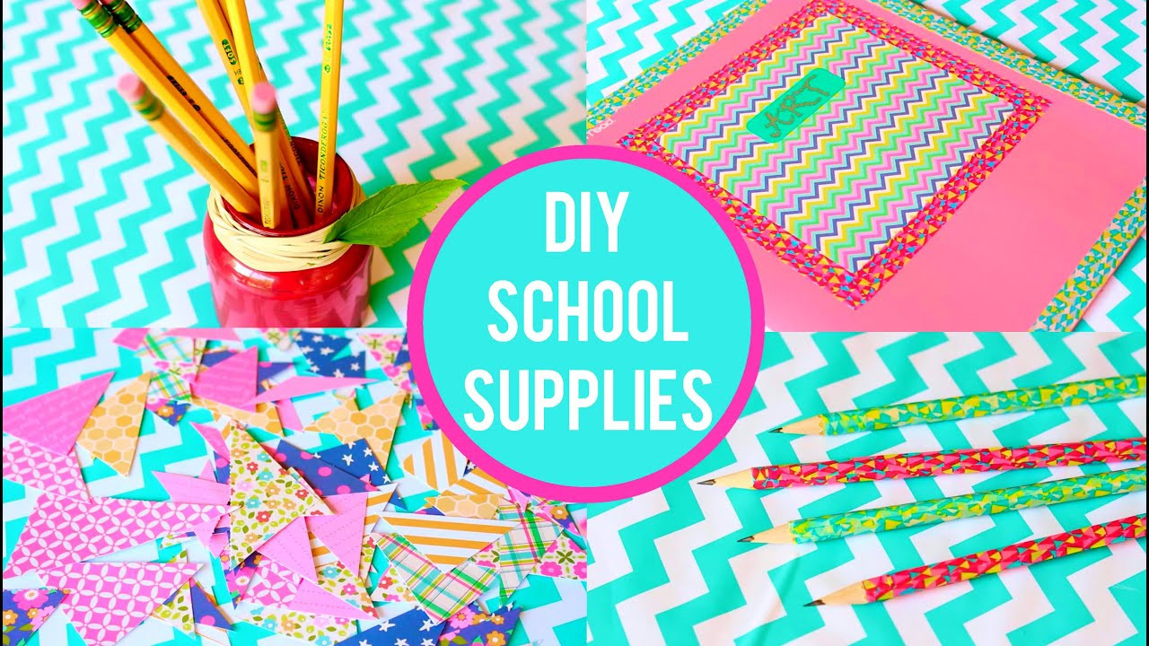 School Diy
 DIY SCHOOL SUPPLIES 2015 Back To School