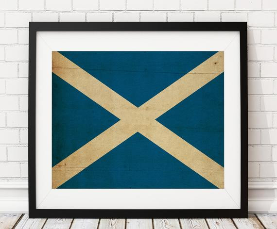 Schottische Geschenke
 Schottland Flagge Kunst Schottland Flagge drucken Poster