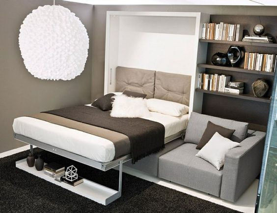 Schrankbett Ikea
 Raumsparendes Klappbett smarte Sofa Systeme