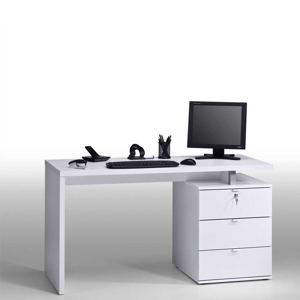 Schreibtisch Weiß Hochglanz
 Schreibtisch Mela in Weiß Hochglanz