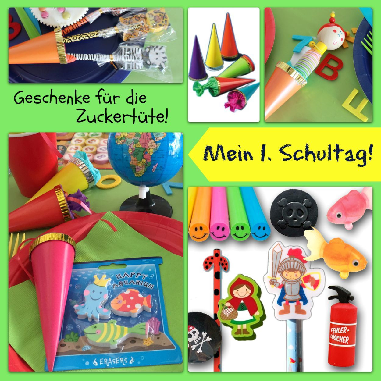 Schultüte Geschenke
 Kleine Geschenke zum Füllen der Schultüte