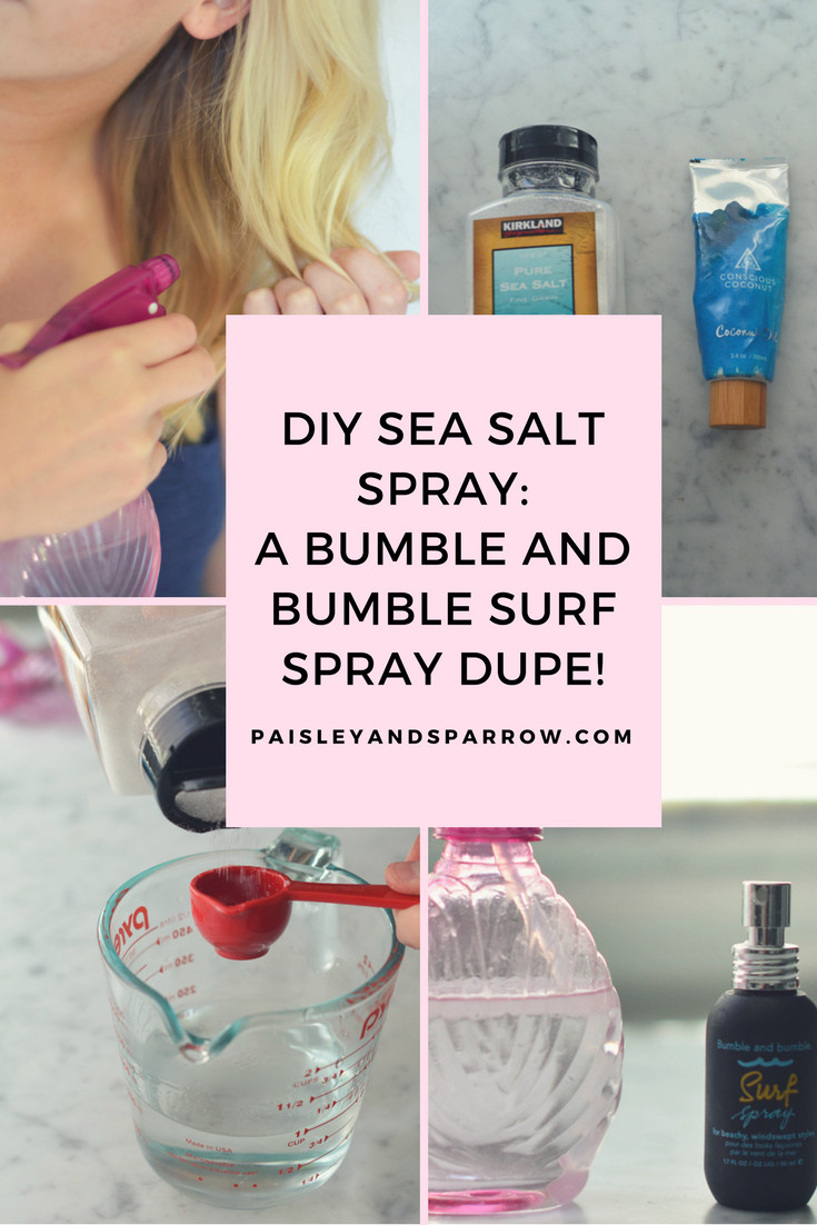 Sea Salt Spray Diy
 DIY Sea Salt Spray for Beachy Waves Paisley Sparrow