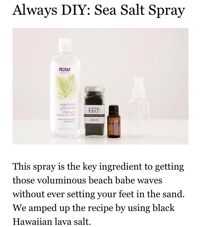 Sea Salt Spray Diy
 Recipe For DIY Sea Salt Spray 💥