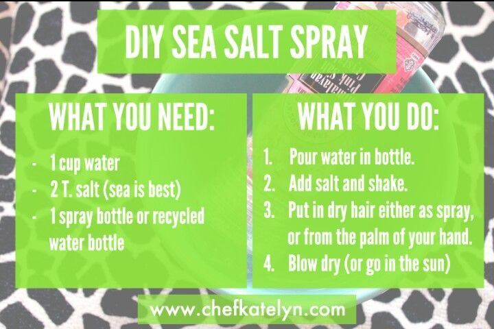 Sea Salt Spray Diy
 DIY Sea Salt Hair Spray Be Girly