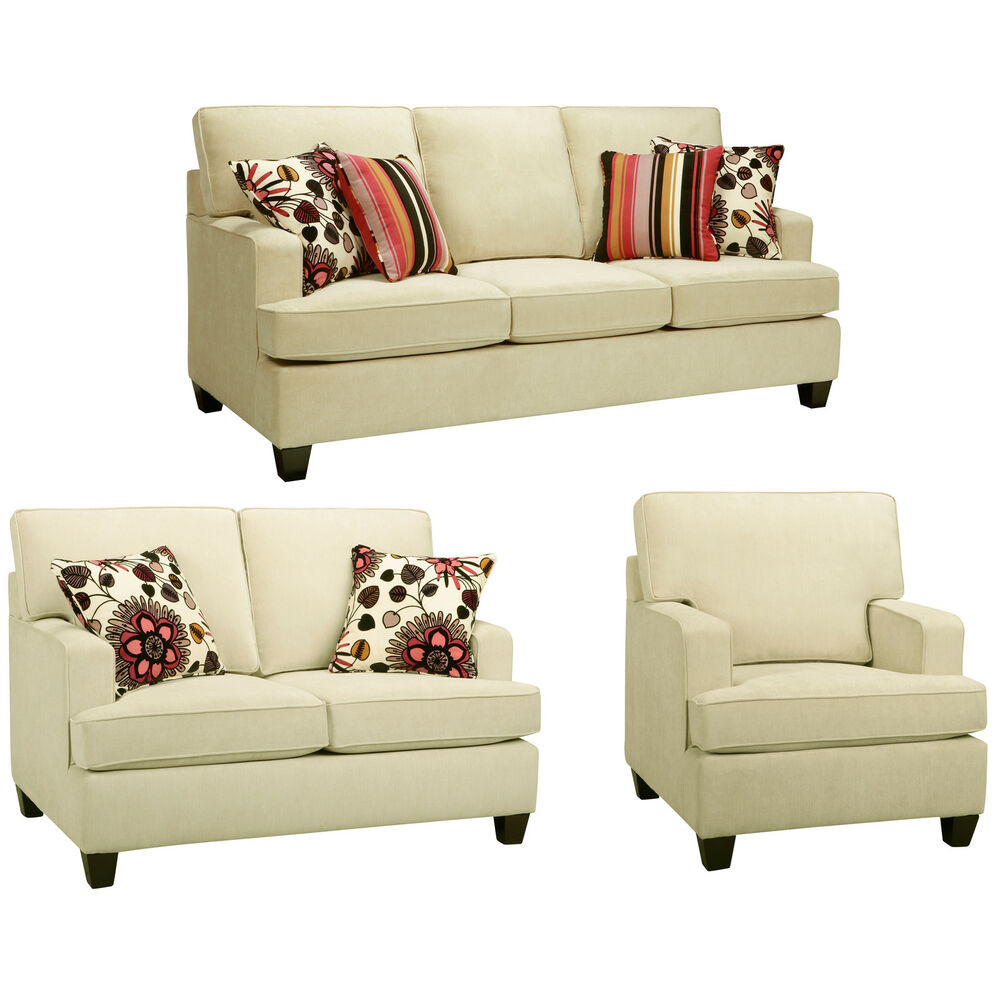 Seat And Sofas
 Austin Cream Sofa Loveseat and Chair