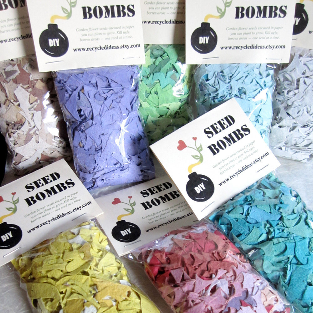 Seedbombs Diy
 Seed Bombs DIY Plantable Paper Kit 5 Bags Flower Seeds