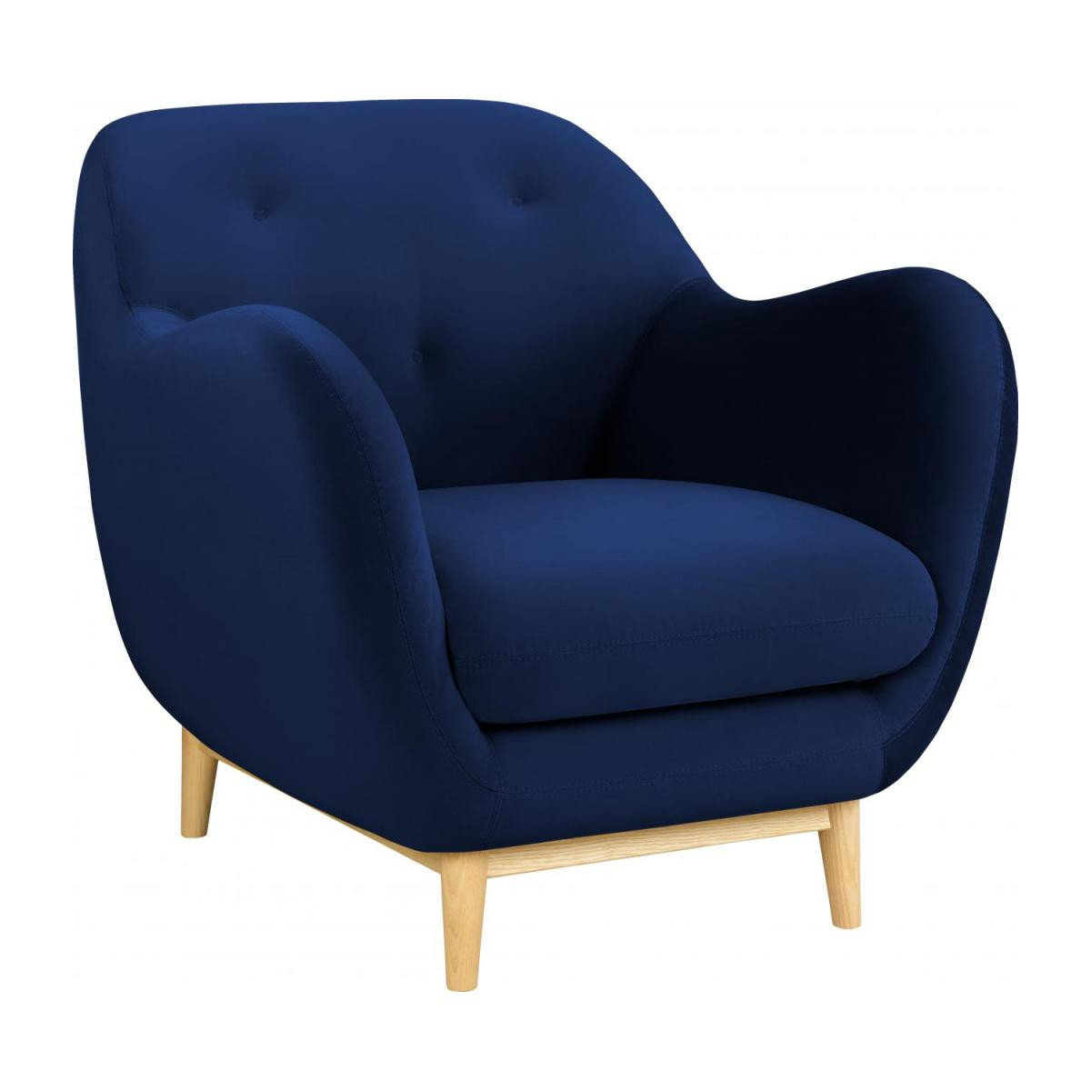 Sessel Blau
 Melchior Sessel aus Samt blau Habitat