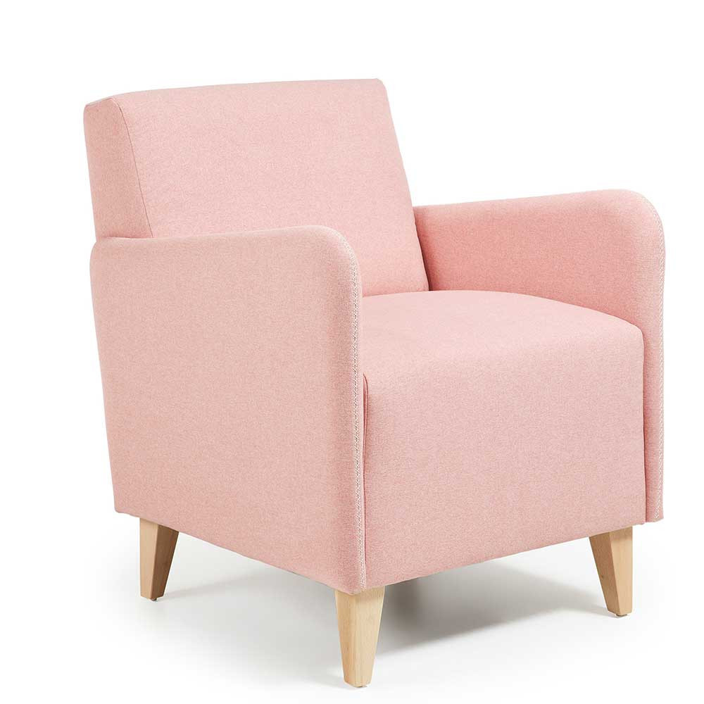 Sessel Rosa
 Design Sessel Elmavirio in Rosa Webstoff