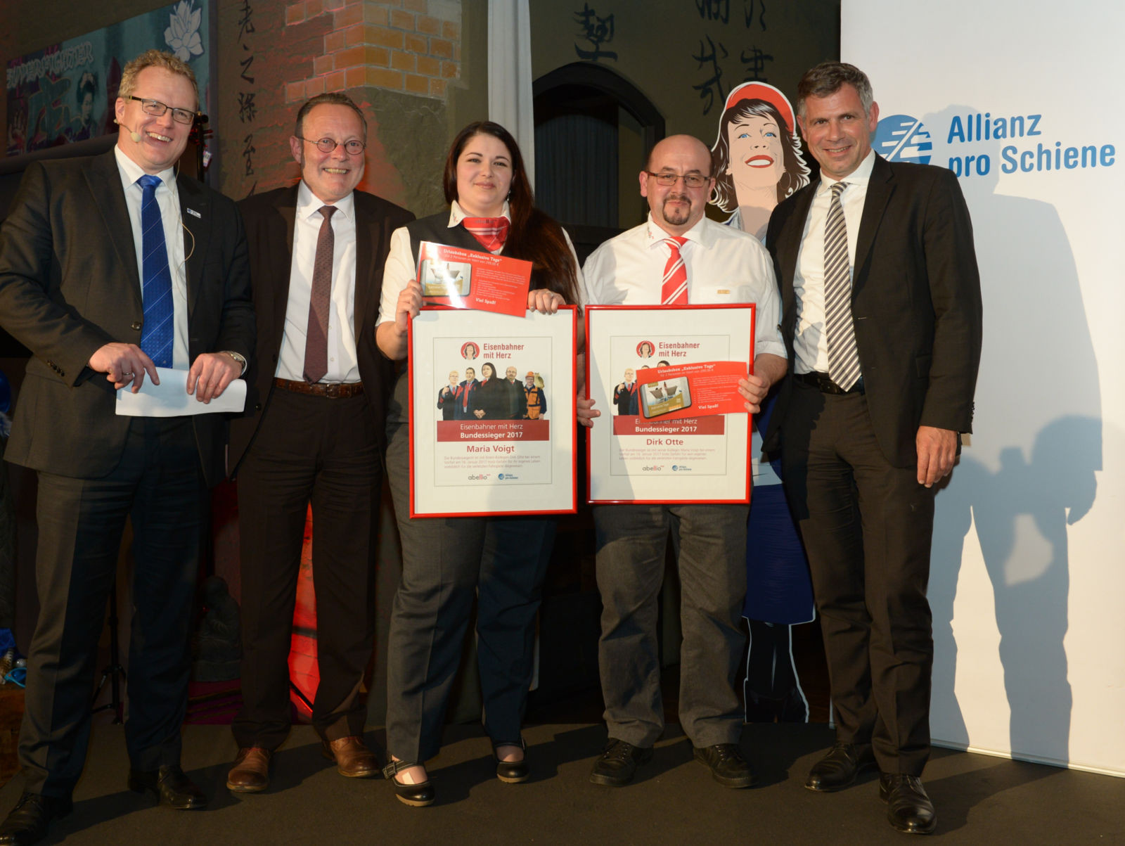 Simone Kahn Lutz Voigt Hochzeit
 Das sind Eisenbahner mit Herz 2017 Allianz pro Schiene