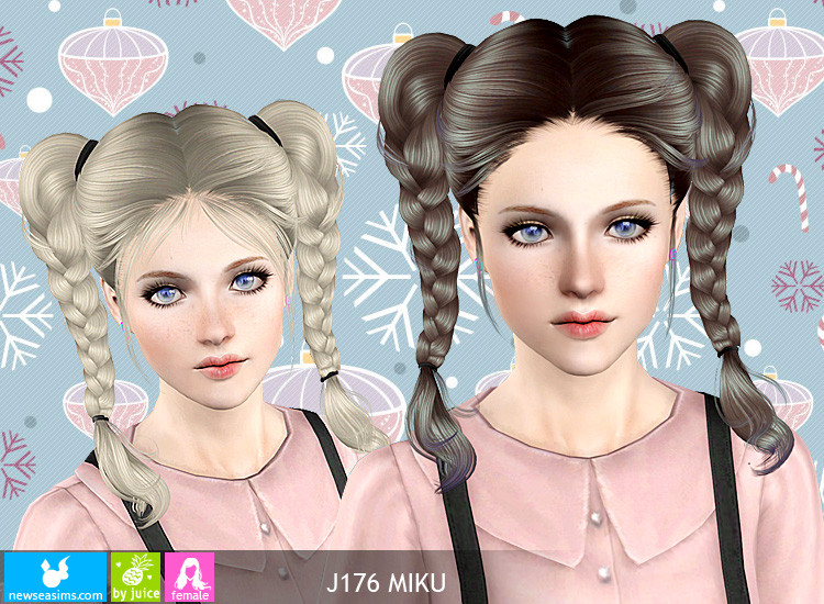 Sims 4 Frisuren Download
 OBJnoora NewSea SIMS3 hair J176 Miku