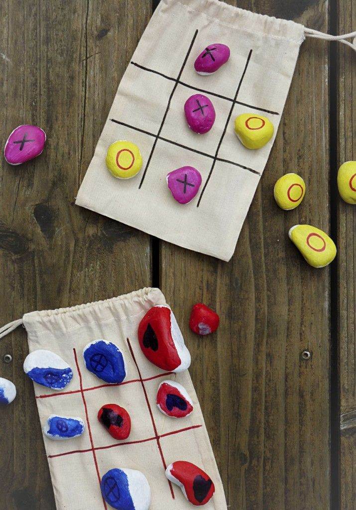 Sinnvolle Geschenke Mädchen 5 Jahre
 TicTacToe Mitnehmspiel im Stoffbeutel mit Kindern basteln