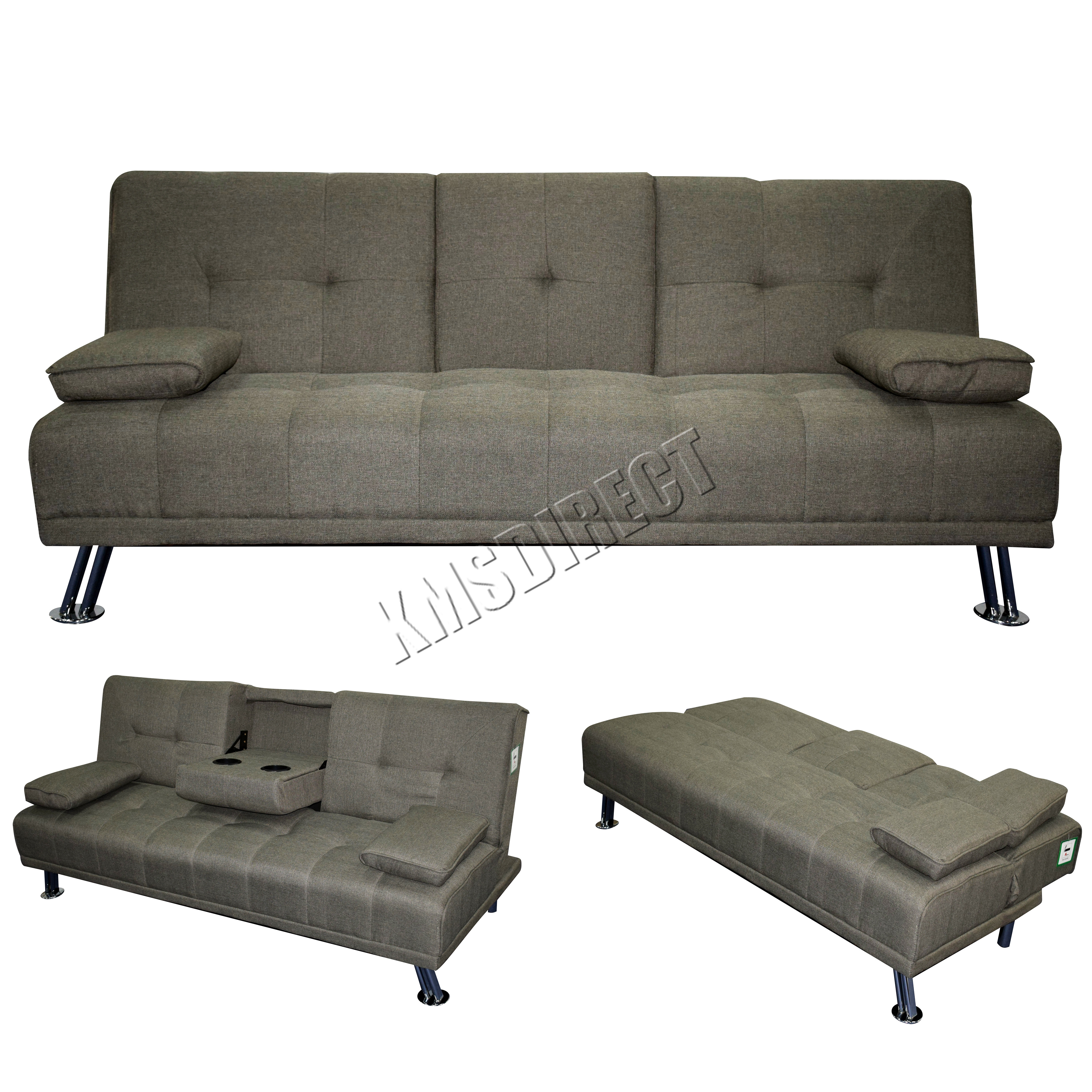 Sofa Ebay
 FoxHunter Fabric Manhattan Sofa Bed Recliner 3 Seater